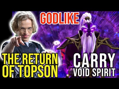 TOPSON Is Back. 18 Kills Carry Void Spirit vs ICEICEICE Snapfire.