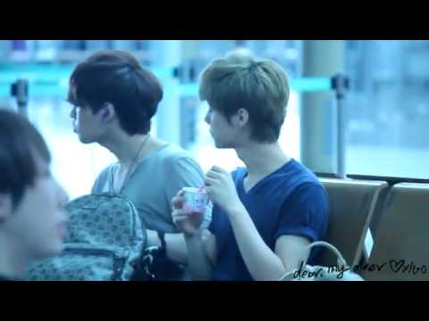 Luhan eats an icecreamwith lay @Incheon airport   YouTube