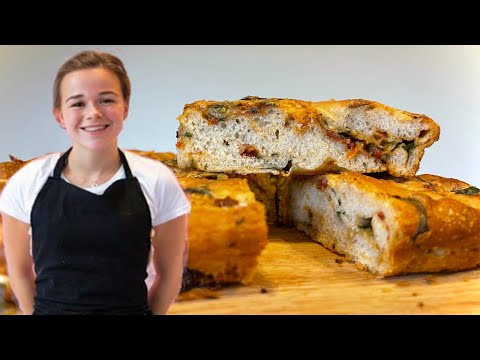 Sun Dried Tomato, Basil & Garlic Infused Foccacia | Vegan | Soft and Crispy