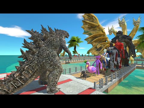 Godzilla vs Kissy Missy OASIS DEATH RUN - Animal Revolt Battle Simulator