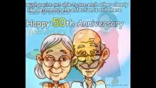 Happy 50th wedding Anniversary Greetings card/Video