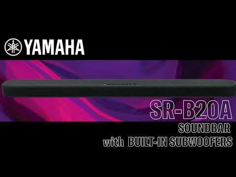 Black yamaha sr-b20a sound bar, for home theatre, 120w
