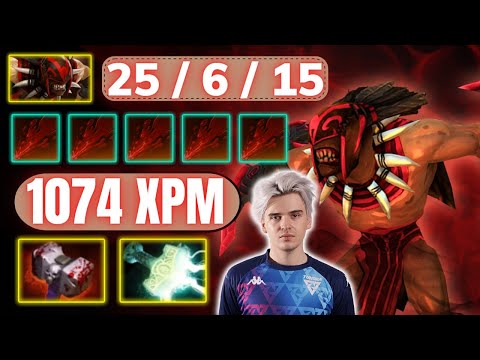🔥 Skiter Bloodseeker Hard Carry Highlights 🔥 1074 XPM 25 Kills - Dota 2