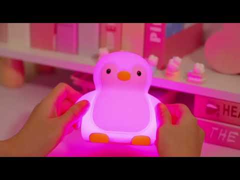 Gambar Eglare Lampu Tidur LED Rechargeable 2.5 Watt 3000K/RGB Penguin - Biru