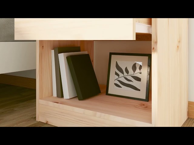 Video teaser per 808064 vidaXL Bedside Cabinets 2 pcs 40x31x40 cm Solid Wood Pine