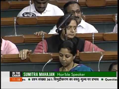 Dr. Shashi Tharoor MP's question on impact of demonetisation on fishermen