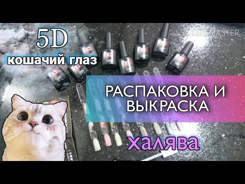 #17 📦 Распаковка посылок с Алиэкспресс для ногтей 📦. Реальная Халява. Набор 5D кошачий глаз 💣.