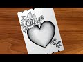 How To Make Greetings Card With Pencil Sketch || Valentine's Day  Card Drawing || CreativityStudio.
