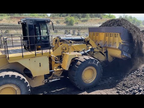 Caterpillar 992G Wheel Loader Loading Coal On Trucks - Operator View - Sotiriadis/Labrianidis Mining