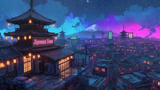 Japanese Town Ambience 🪶 1980s & 90s Retro Vibes & Lofi Hip Hop Beats 🎐 Nostalgic Lofi Rain Playlist