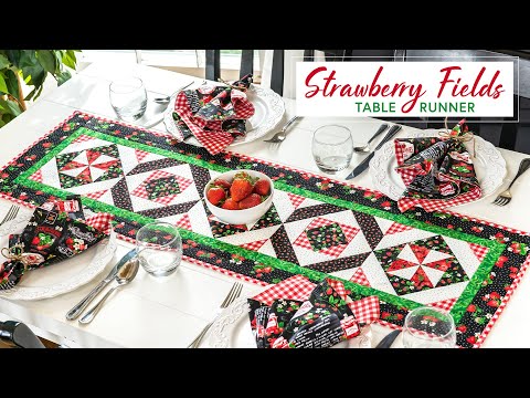 How to Make a Strawberry Fields Table Runner | a Shabby Fabrics Tutorial