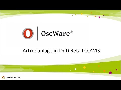 Artikelanlage in DdD Retail Cowis
