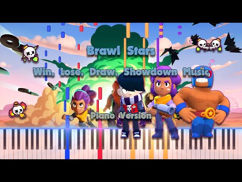 Brawl Stars Win, Lose, Draw, and Showdown Music Piano