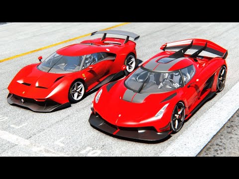 Koenigsegg Jesko vs Ferrari P80C at Monza GP