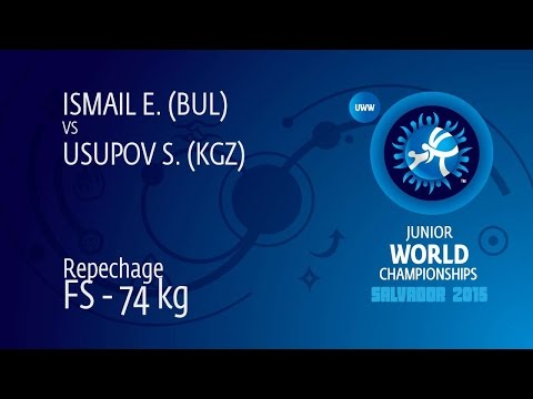 Repechage FS - 74 kg: S. USUPOV (KGZ) df. E. ISMAIL (BUL) by TF, 10-0
