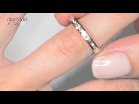 HG46-322A- Lily 18K Gold 1.00ct Diamond Full Eternity Ring