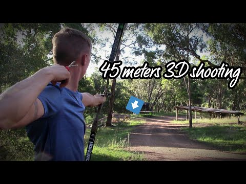 45 meters barebow shooting on 3D target