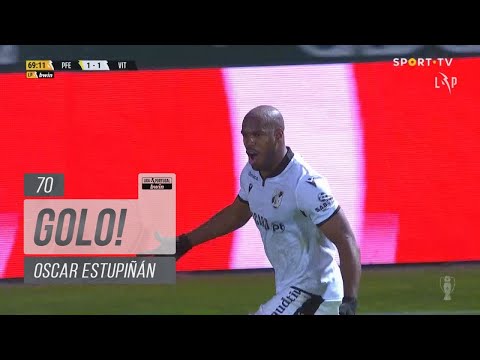 Goal | Golo Oscar Estupiñán: Paços de Ferreira 1-(1) Vitória SC (Liga 21/22 #13)