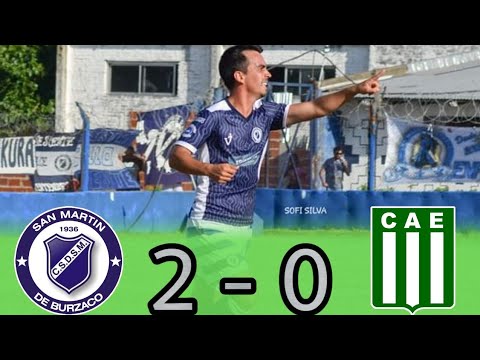 Primera C : SAN MARTÍN DE BURZACO 2 - 0 EXCURSIONISTAS | (Los Goles)