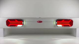 Združená LED lampa ľavá zadná s dynamickými smerovkami 12 / 24V