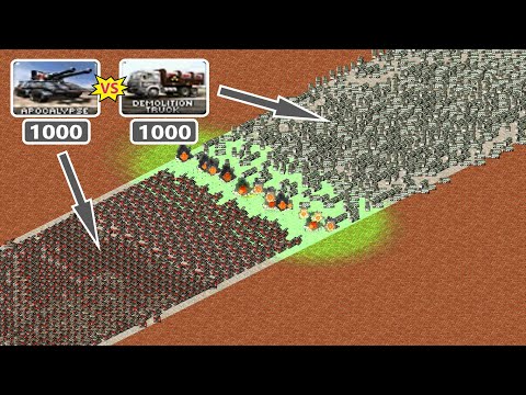 Massive Battle - Apocalypse vs Demolition Truck - Red Alert 2