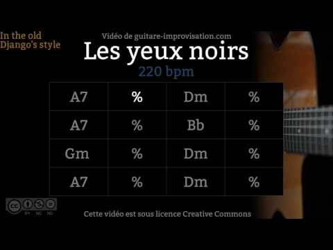 Les Yeux Noirs - Dark Eyes (220 bpm) - Gypsy jazz Backing track / Jazz manouche