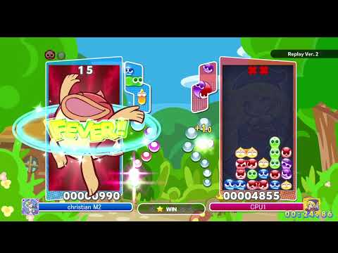 Puyo Puyo Champions PC Suketoudara VS Witch Fever Mode 5 Color Challenge