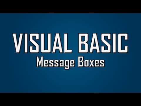 Learn Visual Basic 3 Message Boxes