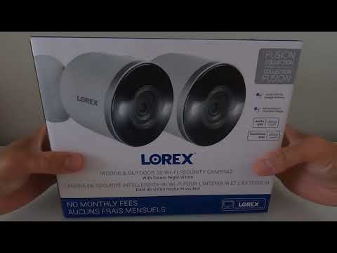 Lorex IndoorOutdoor Smart 2K QHD Wi Fi Cameras with Colour Night Vision Unboxing