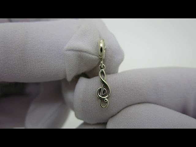 Срібний шарм "Скрипковий ключ" 61дф Відео огляд