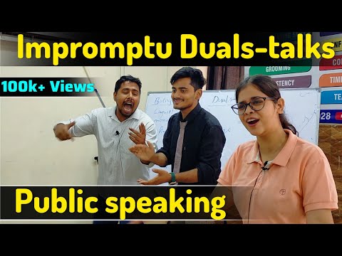 Impromptu duals-talks in public speaking | Public speaking skill | Presentation | Spoken English