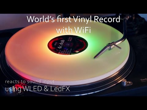 The world's first vinyl record with led's and Wifi!