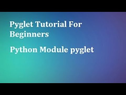 Pyglet Tutorial Python for Beginners | Pyglet Module| Create Window, Add Image, Audio file, Keyboard