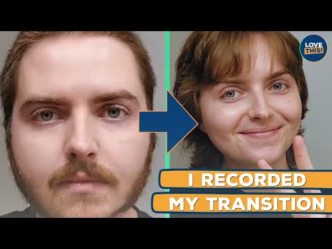Trans woman documents physical changes by taking a selfie every day for eight months 🤳 | LOVE THIS!