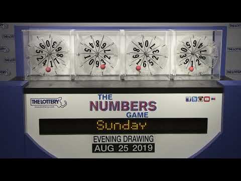 Evening Numbers Game Drawing: Sunday, August 25, 2019