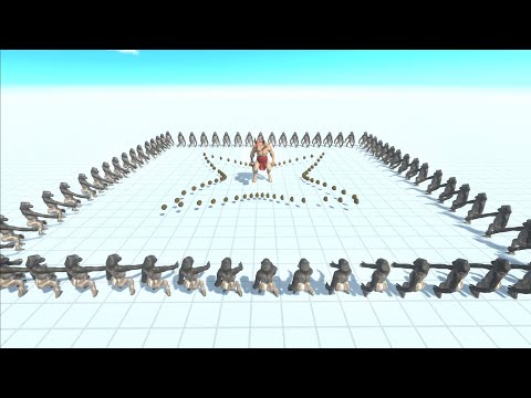 POOJECTILE GORILLA ARMY vs EVERY UNIT - Animal Revolt Battle Simulator ARBS
