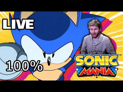 Sonic Mania Live - 100% Sonic Playthrough: All Chaos Emeralds, Gold Coins and Super Sonic Gameplay!