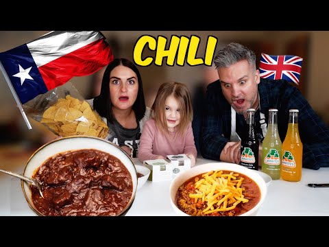 Brits Try *AWARD WINNING* [TEXAS BRISKET CHILI] for the first time! OMG !