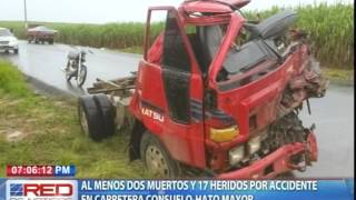 Al menos dos muertos y 17 heridos por accidente en carretera Consuelo-Hato Mayor