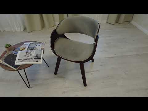 Обеденный стул LANDO (mod.8036) орех/серый арт.13658 в Новосибирске - видео 10