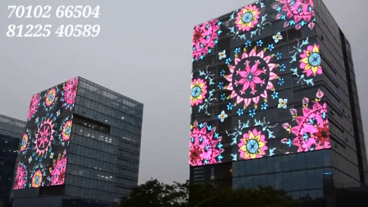 IT Building Elevation Facade LED ACP Design in Shopping Mall Advertising India +91 81225 40589
