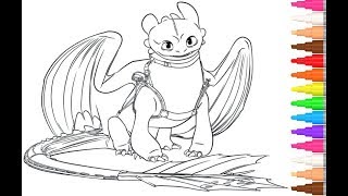 coloring | How to Draw Toothless | How to Train Your Dragon