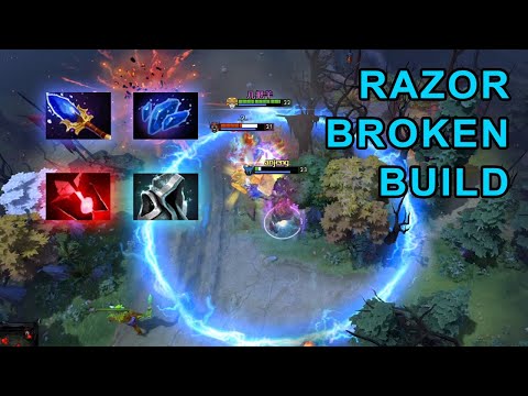 This is why Razor so broken with this item build || DOTA 2