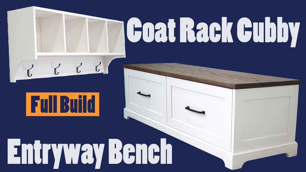 Entryway Bench and Coat Rack Cubby Build