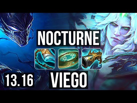 NOCTURNE vs VIEGO (JNG) | 2.9M mastery, 10/2/9, 400+ games, Dominating | KR Master | 13.16