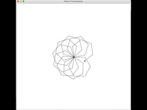 Python Turtle Polygon Flower