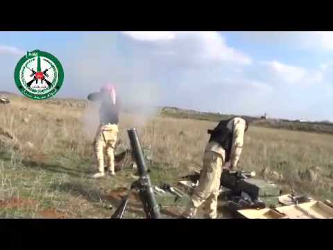 استهداف مقرات النظام بقذائف الهاون من قبل فرقة عمود حوران في مدينة البعث في ريف القنيطرة