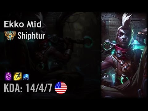 Ekko Mid vs Azir - Shiphtur - NA Challenger Patch 6.9
