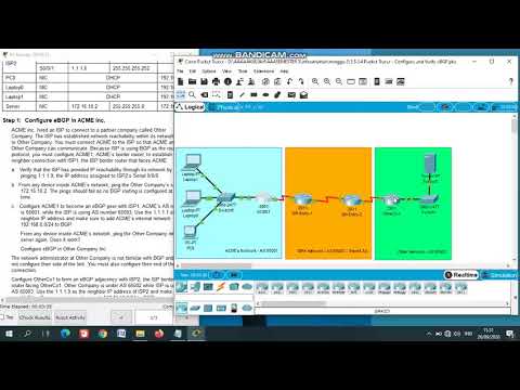 3.5.3.4 Packet Tracer - Configure and Verify eBGP