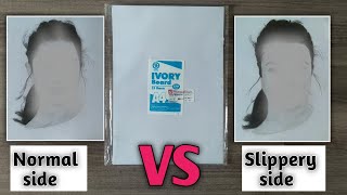 IVORY paper normal side vs slippery side | sketch with cooldip.. (हिंदी मैं with English subtitles)